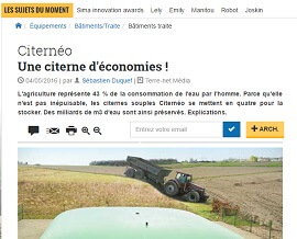 Citernes souples pour l'agriculture dans Web-Agri